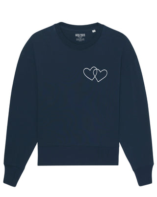 Sweatshirt Oversize Brodé "Double Heart"