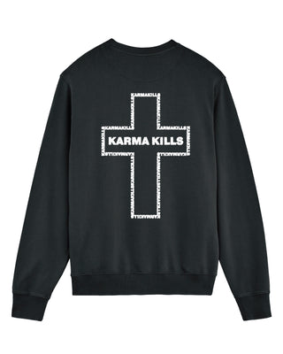 Sweatshirt Vintage Brodé "Karma Kills"