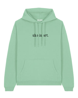 Hoodie Oversize Brodé "She Is Art"