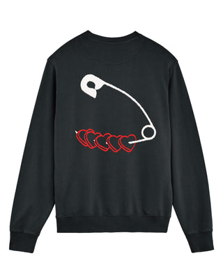 Sweatshirt Vintage Brodé "Heart Pins"