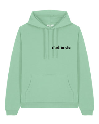 Hoodie Oversize Brodé "C'est La Vie"