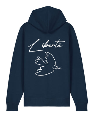 Hoodie à Zip Brodé "Liberté"