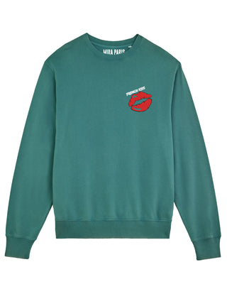 Sweatshirt Vintage Brodé "French Kiss"