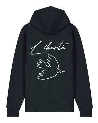 Hoodie à Zip Brodé "Liberté"