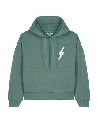 Cropped Hoodie Brodé "Power"