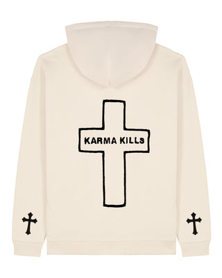 Hoodie Oversize Brodé "Karma Kills"