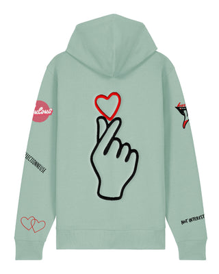 Hoodie à Zip Brodé "Moi Non Plus"