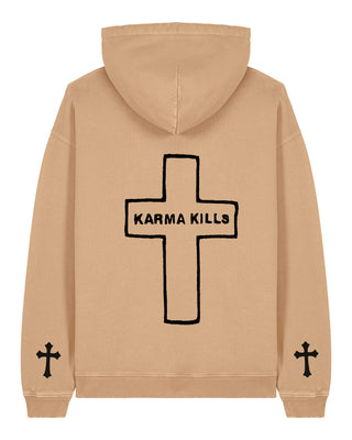 Hoodie Oversize Brodé "Karma Kills"