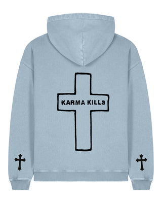Hoodie Oversize Brodé "Karma Kills"