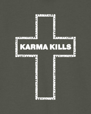 Hoodie à Zip Brodé "Karma Kills"