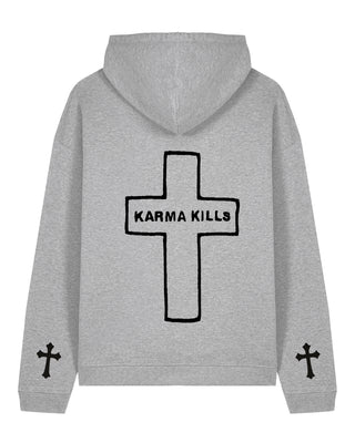 Hoodie Oversize Brodé "Karma Kills"