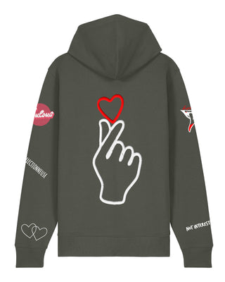 Hoodie à Zip Brodé "Moi Non Plus"