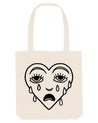 Tote Bag Brodé "Crying Heart"