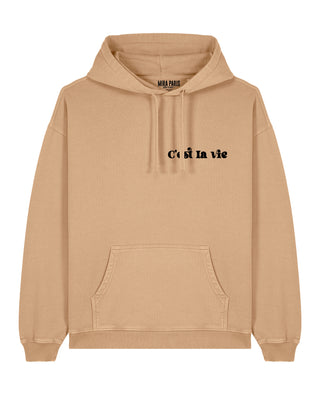 Hoodie Oversize Brodé "C'est La Vie"