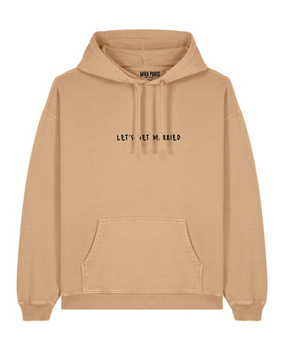 Hoodie Oversize Brodé "Let's Get Married"