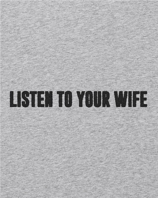 T-shirt Oversize Brodé "Listen To Your Wife"