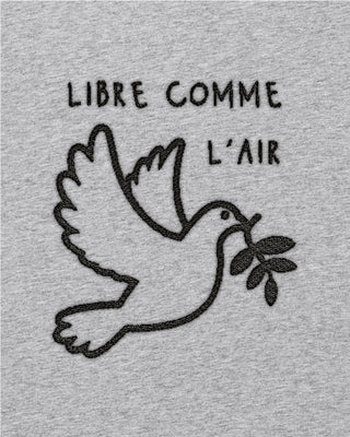 T-shirt Oversize Brodé "Libre Comme L'Air"