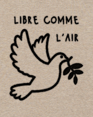 Hoodie Sherpa Brodé "Libre Comme L'Air"