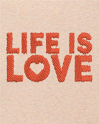 T-shirt Oversize Brodé "Life is Love"