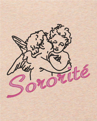 T-shirt Oversize Brodé "Sororité"