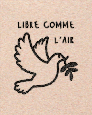 T-shirt Oversize Brodé "Libre Comme L'Air"