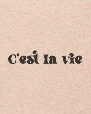 T-shirt Oversize Brodé "C'est La Vie"