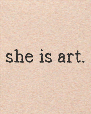 T-shirt Oversize Brodé "She Is Art"