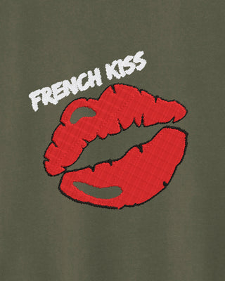 Sweatshirt Vintage Brodé "French Kiss"