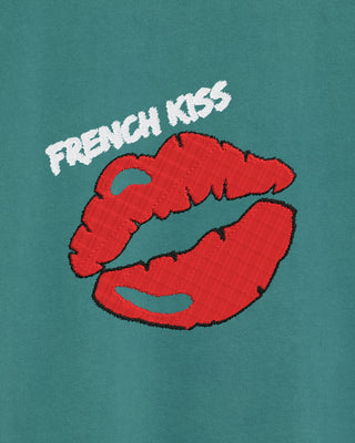 Sweatshirt Vintage Brodé "French Kiss"