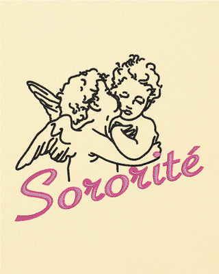 T-shirt Oversize Brodé "Sororité"