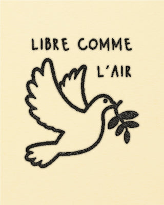 T-shirt Oversize Brodé "Libre Comme L'Air"