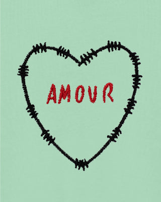 Cropped Hoodie Brodé "Amour"