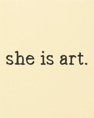 T-shirt Oversize Brodé "She Is Art"