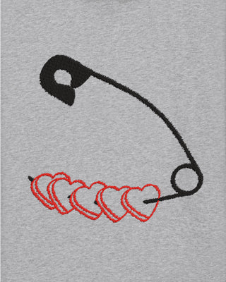 Hoodie Classic Brodé "Heart Pins"