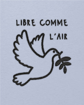 T-shirt Oversize Brodé "Libre Comme L'Air"