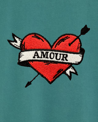 Sweatshirt Vintage Brodé "Amour"