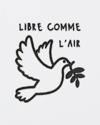 T-shirt Oversize Brodé "Libre Comme L'Air"