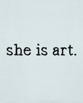 Hoodie Oversize Brodé "She Is Art"