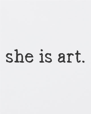 T-shirt Oversize Brodé "She Is Art"