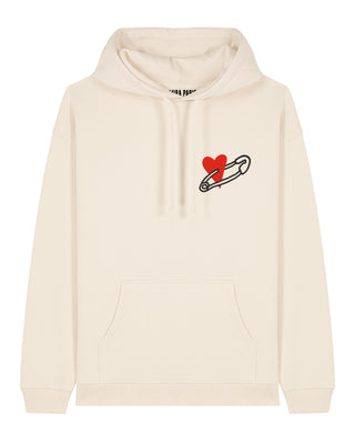 Hoodie Oversize Brodé "Coeur Pins"