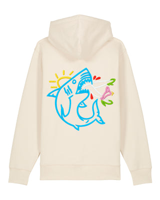 Hoodie à Zip Brodé "Shark"