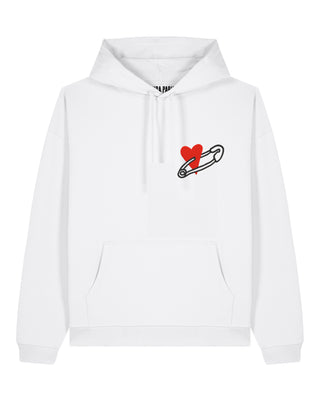 Hoodie Oversize Brodé "Coeur Pins"