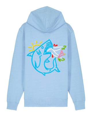 Hoodie à Zip Brodé "Shark"