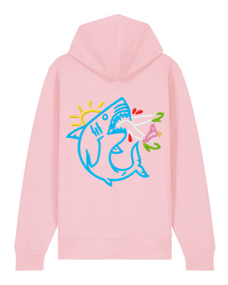 Hoodie à Zip Brodé "Shark"