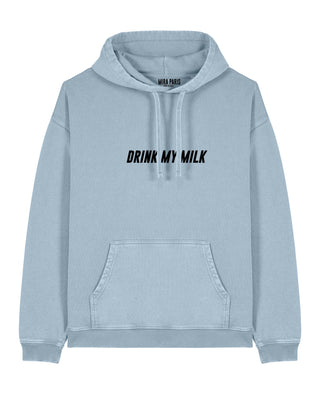 Hoodie Oversize Brodé "Drink My Milk"