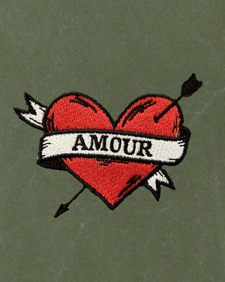 Polo Vintage Brodé "Amour"