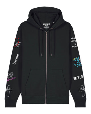 Hoodie à Zip Brodé "Be Kind"