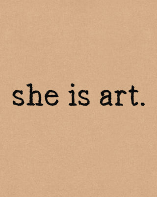 Hoodie Oversize Brodé "She Is Art"