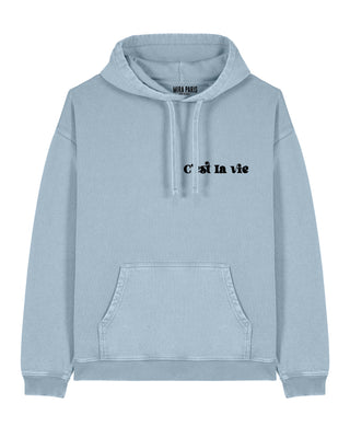 Hoodie Oversize Brodé "C'est La Vie"