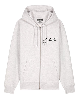 Hoodie à Zip Brodé "Liberté"